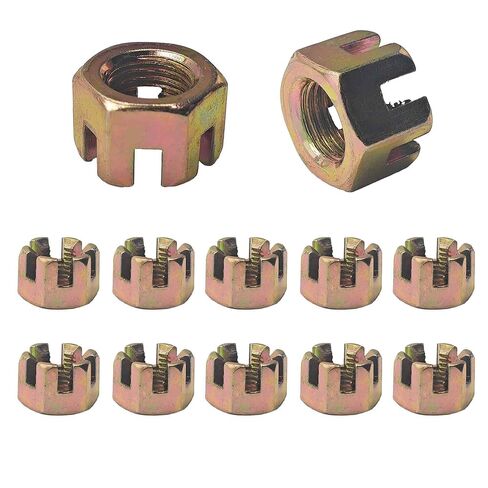 4 قطعة M20x1.5mm مسدس مشقوق القلعة المكسرات ، الصف 4.8 الكربون الصلب صواميل سداسية لمعدات آلات السيارات in Kuwait