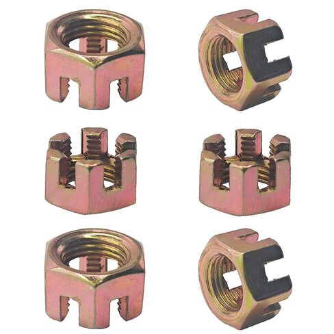 4 قطعة M20x1.5mm مسدس مشقوق القلعة المكسرات ، الصف 4.8 الكربون الصلب صواميل سداسية لمعدات آلات السيارات in Kuwait