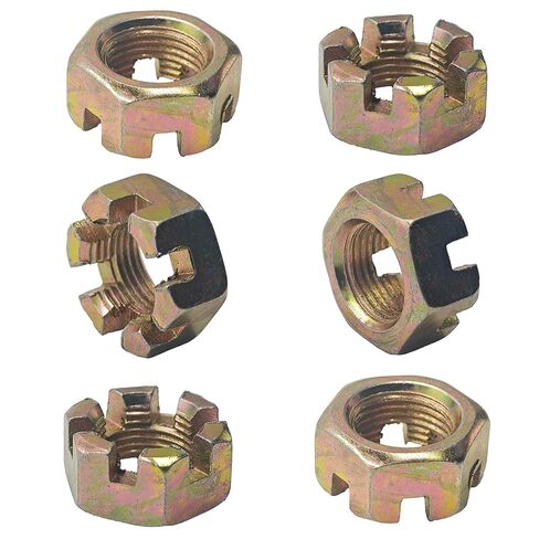 4 قطعة M20x1.5mm مسدس مشقوق القلعة المكسرات ، الصف 4.8 الكربون الصلب صواميل سداسية لمعدات آلات السيارات in Kuwait