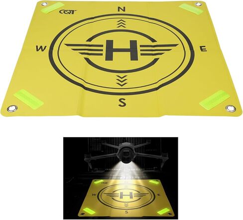 Universal Reflective PU Landing Pad​ for DJI Mavic 4 Pro/Mini 5 Pro Drone, Portable Fast-Foldable Double-Side Helipad Apron Park Mat for DJI Air 3S / Air 3 Quadcopter Drone Accessories in Saudi Arabia