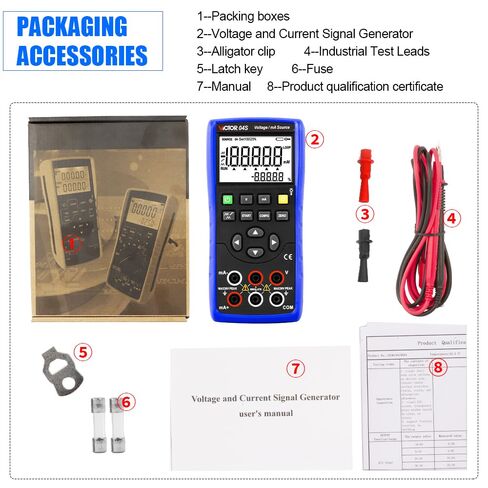 04S معاير درجة الحرارة الجهد / مللي أمبير مصدر متعدد الوظائف المدخلات ومعاير المصدر شاشة LCD كبيرة مع دقة 0.05٪ (فيكتور 04S) in Kuwait