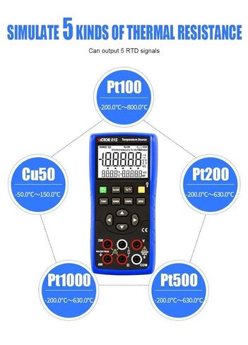 01S مصدر درجة الحرارة معاير عملية متعدد الوظائف 0.05%. عرض 5 أرقام 8 أنواع الحرارية (فيكتور 01S) in Kuwait