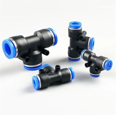 Pneumatic Fittings Connector Hose Tube Connectors Plastic PE PEG 4mm 6mm 8mm 10mm 12mm 100Pcs(PEG10-6) in Saudi Arabia