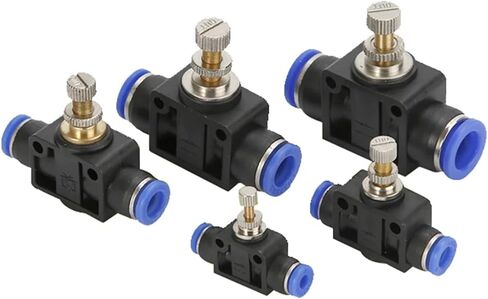 Throttle Valve SA 4/6/8/10/12mm Flow Speed Control Tube Water Hose Pneumatic Fittings 1Pcs(OD 8MM) in Saudi Arabia