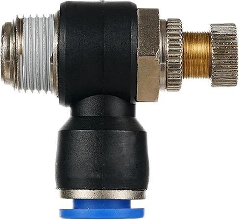 Pneumatic Quick Connect Connector SL 4 6 8 10 12mm M5 "1/8" 1/4 "3/8" 1/2 Speed Regulating Valve Accelerator 1Pcs(SL8-01) in Saudi Arabia