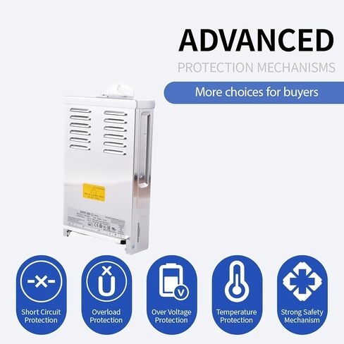 ERPF-400-12 12V 30A 360W مزود طاقة تحويل صناعي، مدخل جهد عريض (90-264VAC)، لشاشات LED الخارجية، وصناديق الإضاءة الإعلانية، ومراقبة الأمان - معتمد من UL/CE، ضمان لمدة 3 سنوات in Saudi Arabia