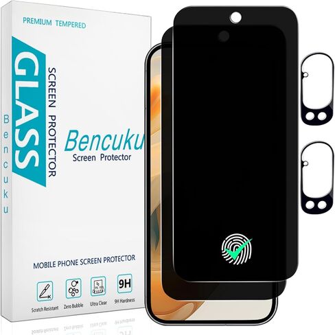 [2+2 Pack] واقي الشاشة لـ Google Pixel 7 مع واقي عدسة الكاميرا ، والزجاج المقسّر 9H ، ودعم بصمات الأصابع ، ومكافحة الخدش ، وخالية من الفقاعة in Kuwait
