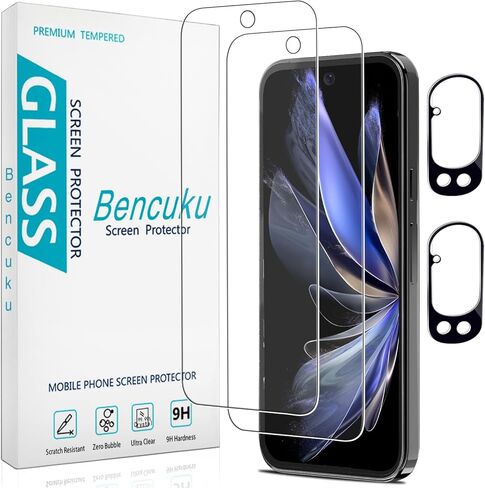 [2+2 Pack] واقي الشاشة لـ Google Pixel 7 مع واقي عدسة الكاميرا ، والزجاج المقسّر 9H ، ودعم بصمات الأصابع ، ومكافحة الخدش ، وخالية من الفقاعة in Kuwait