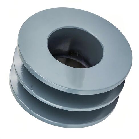 2BK32H/H-3/4 Compressors Cast Iron 3.35" Dual Groove Pulley Belt B Section 5L- for Masterdrive Compressors Pulley Replacement- Dual Groove Pulley/Dual B Section Pulley- w/ 3/4" Sheave Bushing, Gray in Saudi Arabia