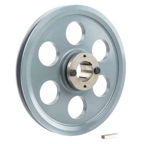 ضواغط AK89H/H1-3/8 بكرة أخدود واحدة مقاس 8.75 بوصة - لاستبدال ناقل الحركة الميكانيكي Masterdrive - بكرة من الحديد الزهر - مع جلبة 1-3/8 بوصة من الحديد الزهر الصلب الرمادي in Saudi Arabia