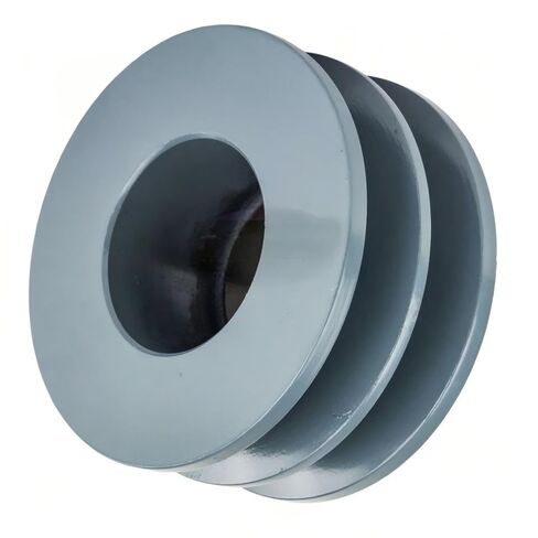 2BK32H/H-1-3/8 ضواغط 3.35 بوصة حزام بكرة أخدود مزدوج القسم B 5L - لاستبدال بكرة ضواغط Masterdrive - بكرة حديد الزهر / بكرة مزدوجة القسم B - مع جلبة 1-3/8 بوصة، رمادي in Saudi Arabia