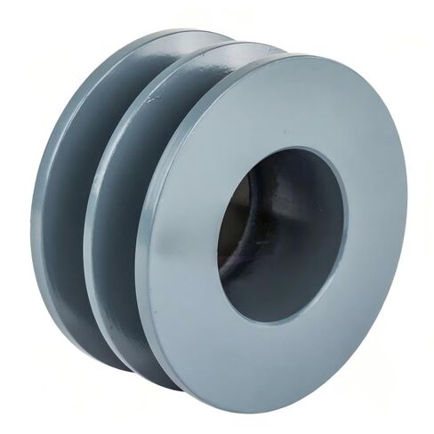2BK32H/H-1-3/16 Compressors 3.35" Dual Groove Pulley Belt B Section 5L - for Masterdrive Compressors Pulley Replacement - Cast Iron Pulley/Dual B Section Pulley - w/ 1-3/16" Sheave Bushing, Gray in Saudi Arabia
