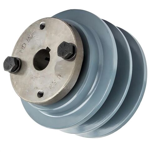 2BK32H/H-5/8 Compressors 3.35" Dual Groove Pulley Belt B Section 5L - for Masterdrive Compressors Pulley Replacement - Cast Iron Pulley/Dual B Section Pulley - w/ 5/8" Sheave Bushing Gray in Saudi Arabia