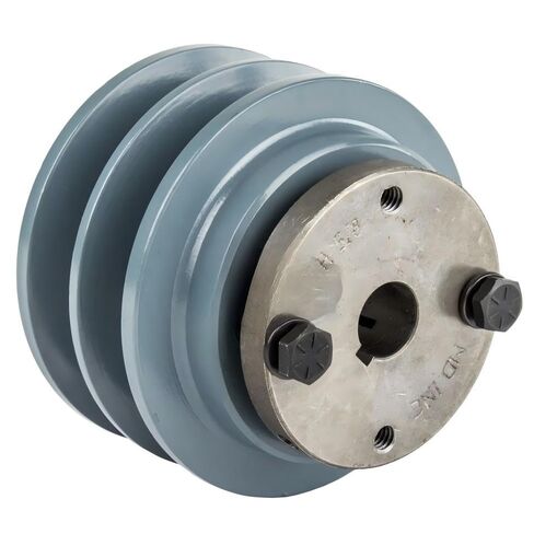 2BK32H/H-5/8 Compressors 3.35" Dual Groove Pulley Belt B Section 5L - for Masterdrive Compressors Pulley Replacement - Cast Iron Pulley/Dual B Section Pulley - w/ 5/8" Sheave Bushing Gray in Saudi Arabia
