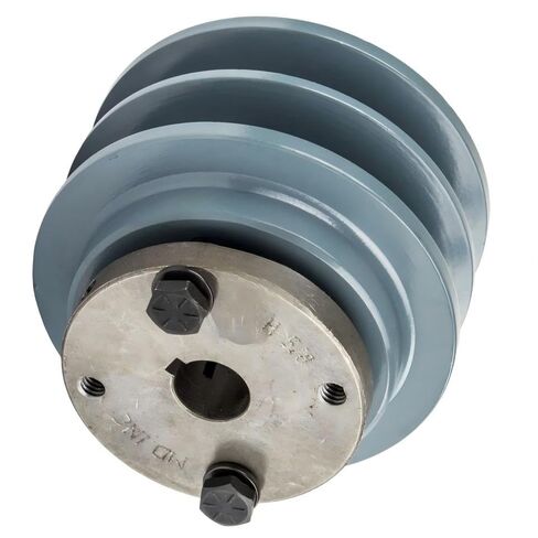 2BK32H/H-5/8 Compressors 3.35" Dual Groove Pulley Belt B Section 5L - for Masterdrive Compressors Pulley Replacement - Cast Iron Pulley/Dual B Section Pulley - w/ 5/8" Sheave Bushing Gray in Saudi Arabia