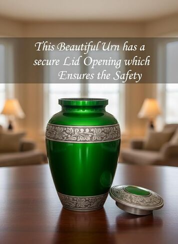 جرة حرق الجثث للرماد البشري - جرة جنازة مصنوعة يدويًا - جرة بأسعار معقولة للرماد - جرة كبيرة مع حقيبة تذكار، الجرار التذكارية المثالية لرماد البالغين - الجرار الزخرفية الجميلة in Kuwait