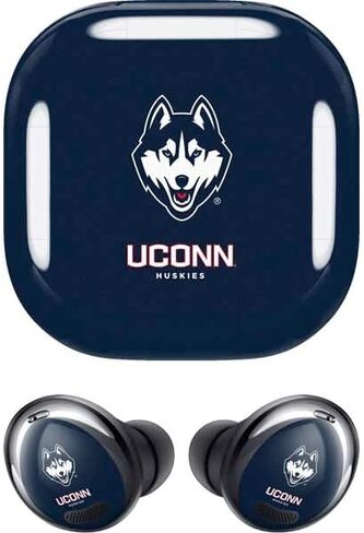 غلاف صوتي من Skinit متوافق مع Samsung Galaxy Buds Pro - تصميم مرخص رسميًا من جامعة Connecticut Huskies in Saudi Arabia