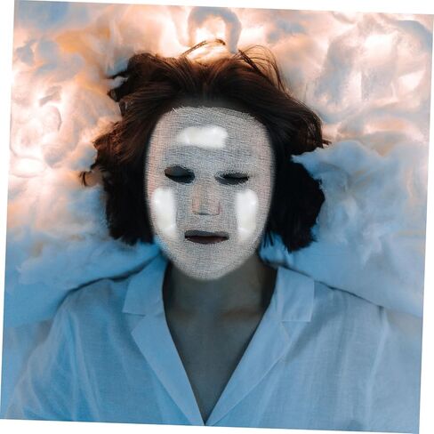 PartyKindom 100pcs Facial Mask Sheets Large Moisture Gauze for Skincare for Beauty Salons and DIY Face Masks Hydrating and Soft Texture for Skin Types in Saudi Arabia