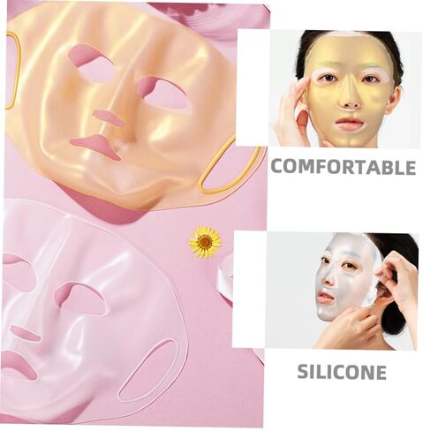 4pcs Reusable Silicone Face Mask Cover High Elasticity Facial Mask Holder Enhances Nutrient Absorption Comfortable Fit for Skincare Routine in Saudi Arabia