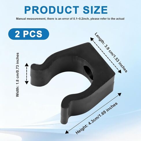 2 حزمة من مشابك سلم القارب، 1 ​​1/4 بوصة من النايلون الأسود المصبوب بحقن السلم/مشابك القطب، دعامة حامل مشبك زنبركي خفيفة الوزن لتخزين القطب والعتاد بشكل آمن على اليخوت والمركبات الترفيهية والأرصفة والاستخدام البحري in Kuwait