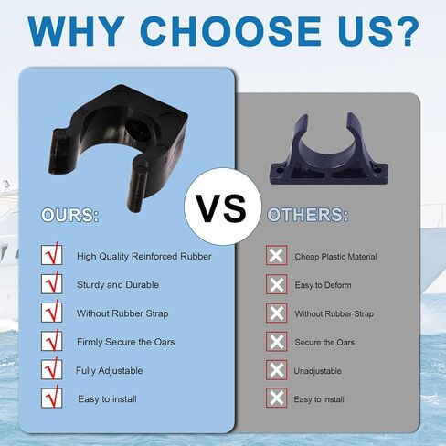 2 حزمة من مشابك سلم القارب، 1 ​​1/4 بوصة من النايلون الأسود المصبوب بحقن السلم/مشابك القطب، دعامة حامل مشبك زنبركي خفيفة الوزن لتخزين القطب والعتاد بشكل آمن على اليخوت والمركبات الترفيهية والأرصفة والاستخدام البحري in Kuwait