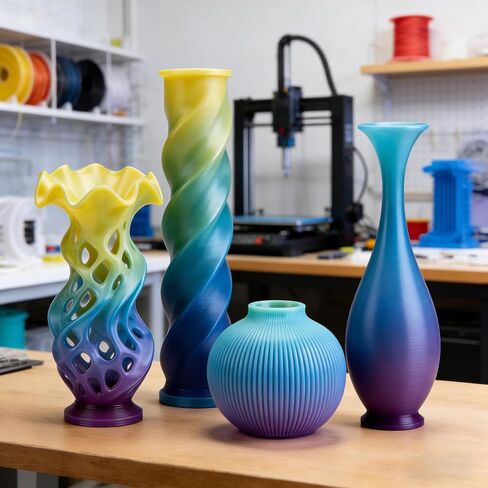 خيوط حرير PLA متعددة الألوان، 1.77 مم 1 كجم / 2.2 رطل خيوط طابعة ثلاثية الأبعاد متدرجة PLA للمبتدئين DIY - سلسة وناعمة وملونة in Kuwait