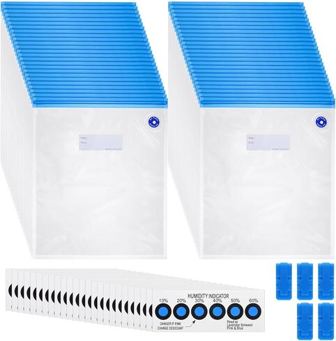80 Pcs 3D Filament Storage Bags Kit, 50 Pcs 3D Printer Filaments Vacuum Storage Bag 13.4 x 11.8 Inch with 5 Sealing Clip 25 Humidity Indicator Cards for Keep Filament Dry in Saudi Arabia