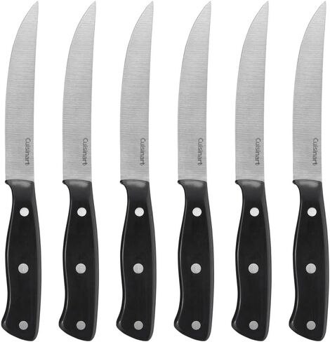Cuisinart C77TR-S6SK Triple Rivet Collection 6-Piece Steak Knife Set,Black in Saudi Arabia