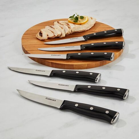 Cuisinart C77TR-S6SK Triple Rivet Collection 6-Piece Steak Knife Set,Black in Saudi Arabia