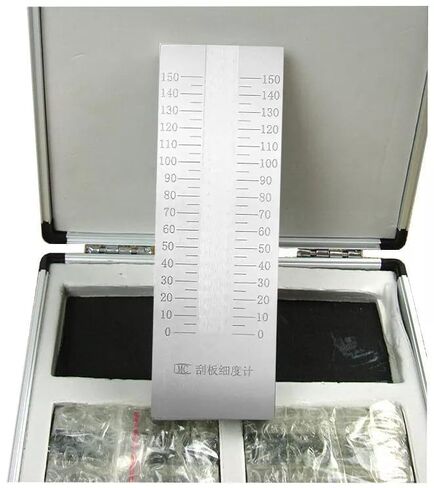 Precision Grindometer Single Groove Fineness Gauge with Recommended Range＞70μm Scale Range 0-150μm 2 Scrapers Single Channel Indexing Value 5μm in Kuwait