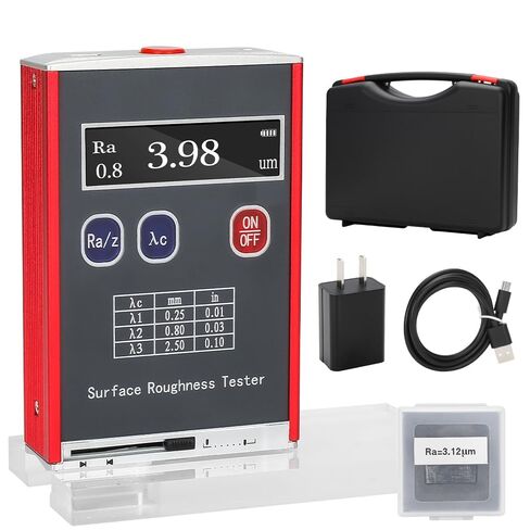 جهاز اختبار خشونة السطح، شاشة عرض LED، بدقة 0.01 ميكرومتر، 4 معلمات اختبار، Ra/Rq 0.05 إلى 15.0 ميكرومتر Rz/Rt 0.1 إلى 50.0 ميكرومتر، تصميم محمول in Kuwait