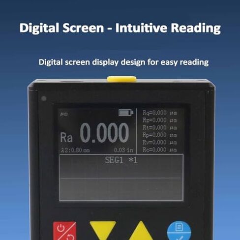 Digital Surface Roughness Meter, Handheld Tester for Metals & Nonmetals, Measures Ra/Rz/Rq/Rt/Rp/Rv/Rc, Precision Surface Gauge for Quality Control in Saudi Arabia