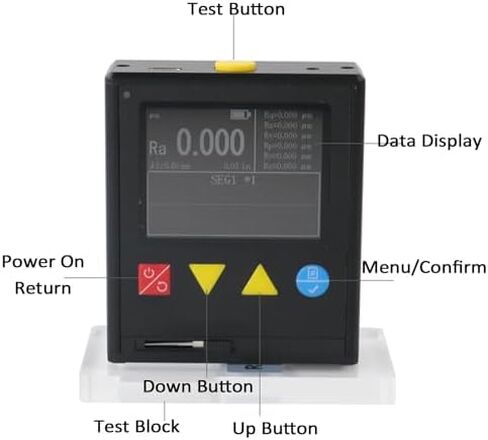 Digital Surface Roughness Meter, Handheld Tester for Metals & Nonmetals, Measures Ra/Rz/Rq/Rt/Rp/Rv/Rc, Precision Surface Gauge for Quality Control in Saudi Arabia