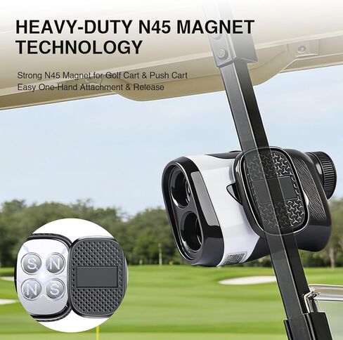 Golf Rangefinder Magnetic Holder Mount, Range Finder Accessories with Strong Magnet for Golf Cart, Adhesive Secure Attachment, Easy Release in Kuwait