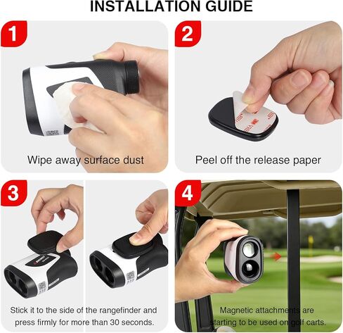 Golf Rangefinder Magnetic Holder Mount, Range Finder Accessories with Strong Magnet for Golf Cart, Adhesive Secure Attachment, Easy Release in Kuwait