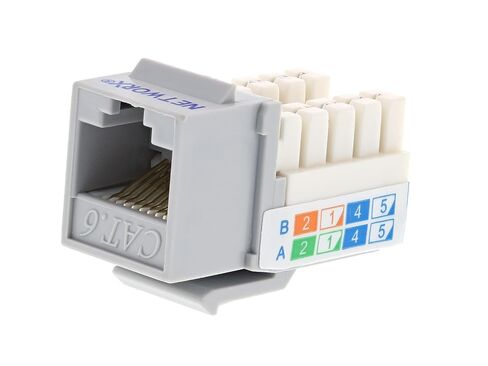 Networx® Blue Cat6 SpeedTerm 90 Degree RJ45 Keystone Jack in Kuwait