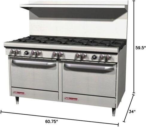 سلسلة مطاعم Southbend S-Series مقاس 60 بوصة، و10 شعلات مفتوحة، و2 فرن قياسي in Saudi Arabia