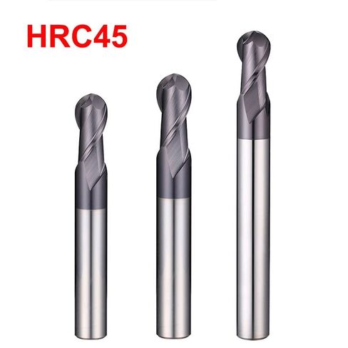 Ball Nose End Mill 2 Flute HRC45 Degrees Tungsten Carbide Steel Mills Tools Round Corner CNC Milling Cutter Spiral in Saudi Arabia