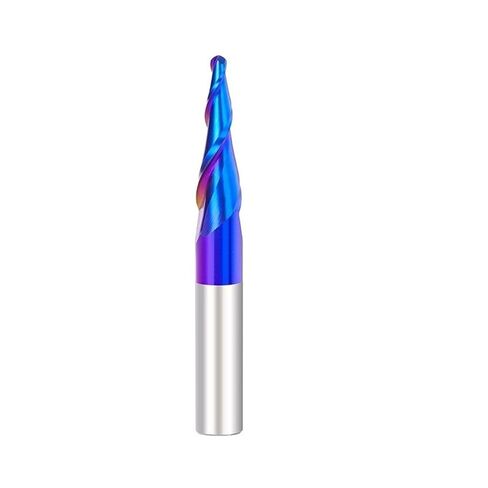 CNC 2D و 3D نحت التنغستن الصلبة كربيد مدبب الكرة نهاية المطاحن R0.25-R1.0 2 مطحنة الناي 1/4 "عرقوب نهاية المطاحن آلة طحن القاطع (R0.75xD6.35x20x50L) in Kuwait