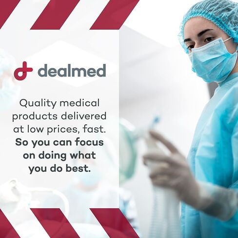 Dealmed Face Masks with Ear Loops and Eye Shield - Disposable Adult Face Masks for Hospitals, Medical Facilities, Food Services and More, 50 Count (Pack of 2) in Saudi Arabia
