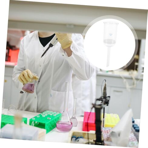 TIDTALEO قمع تصفية الزجاج الرملي المقاوم للأحماض 35 مللي قمع التجارب المعملية للاستخدام العلمي in Kuwait