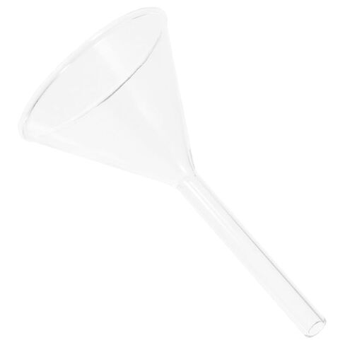 مصفاة سائل زجاجية من زجاج البوروسيليكات بفم واسع 75 مم، قمع مختبر زجاجي للاستخدام العلمي والفصول الدراسية in Kuwait