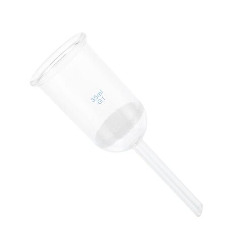 NUOBESTY Glass Sand Core Filtering Funnel 35ml Acid-Resistant Laboratory Funnel for Experimental Use in Saudi Arabia