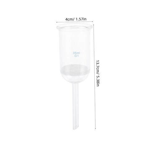 NUOBESTY Glass Sand Core Filtering Funnel 35ml Acid-Resistant Laboratory Funnel for Experimental Use in Saudi Arabia