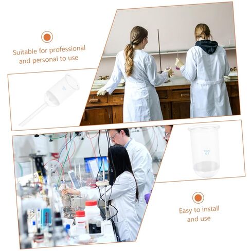 NUOBESTY Glass Sand Core Filtering Funnel 35ml Acid-Resistant Laboratory Funnel for Experimental Use in Saudi Arabia