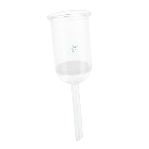 GARVALON Glass Filtering Funnel Acid-Resistant Sand Funnel 35ml G1 Laboratory Glassware for Chemical Experiments and Filtration Tasks in Kuwait