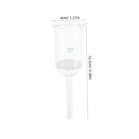 GARVALON Glass Filtering Funnel Acid-Resistant Sand Funnel 35ml G1 Laboratory Glassware for Chemical Experiments and Filtration Tasks in Kuwait
