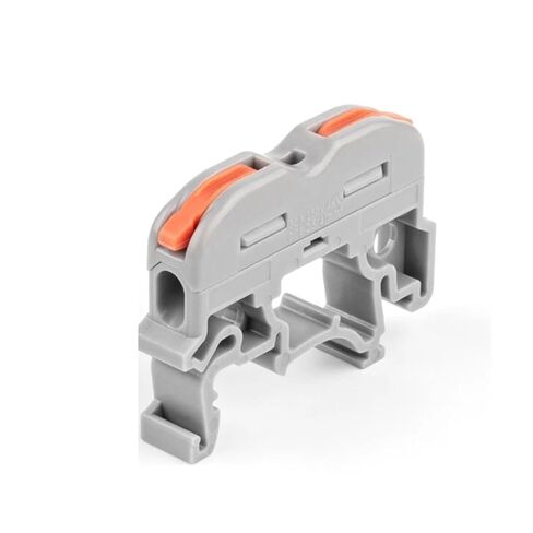 Universal Compact Wiring Splicing Conector Din Rail Wire Connector Fast Universal Compact Electric Cable Light Lamp Conector Wiring Conductor Terminal Block 2/3pin(K412M) in Kuwait