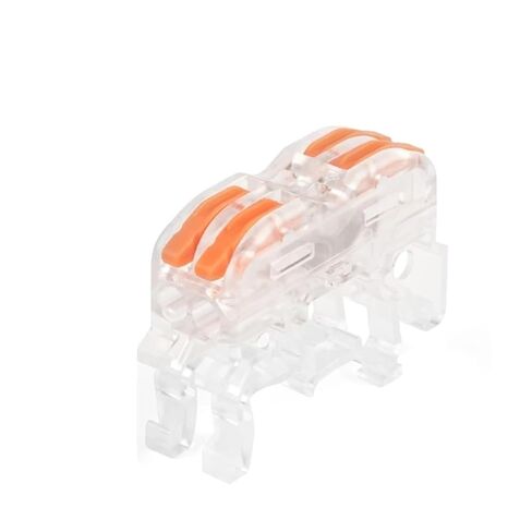 Universal Compact Wiring Splicing Conector Din Rail Wire Connector Fast Universal Compact Electric Cable Light Lamp Conector Wiring Conductor Terminal Block 2/3pin(K412M) in Kuwait
