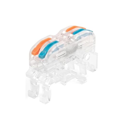 Universal Compact Wiring Splicing Conector Din Rail Wire Connector Fast Universal Compact Electric Cable Light Lamp Conector Wiring Conductor Terminal Block 2/3pin(K412M) in Kuwait
